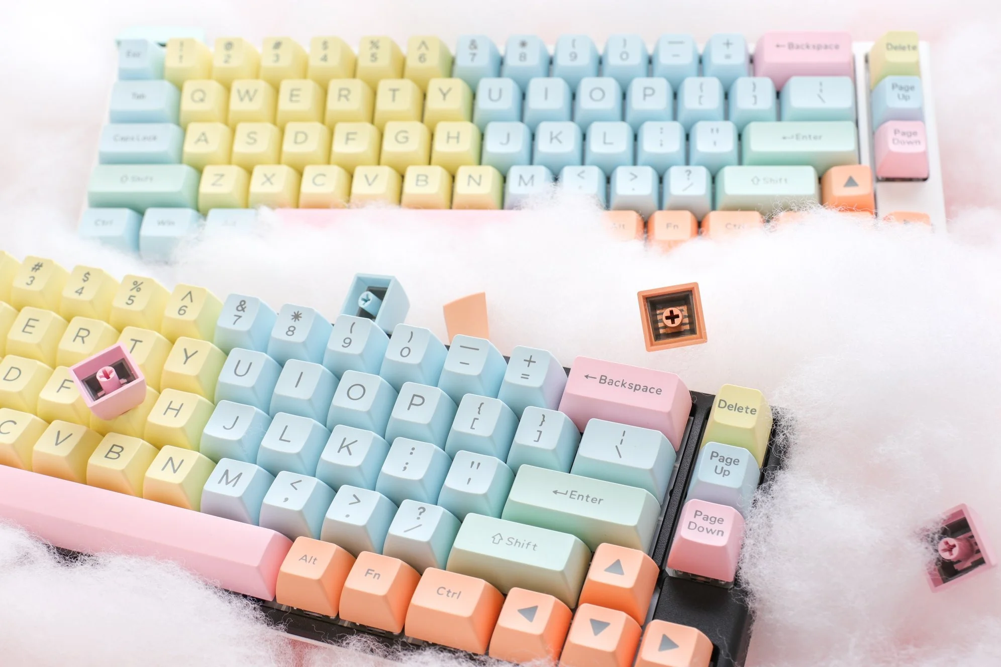 Hardcap x Ducky Cotton Candy 108 Key SA Profile Double Shot ABS Keycap Set - Image 4