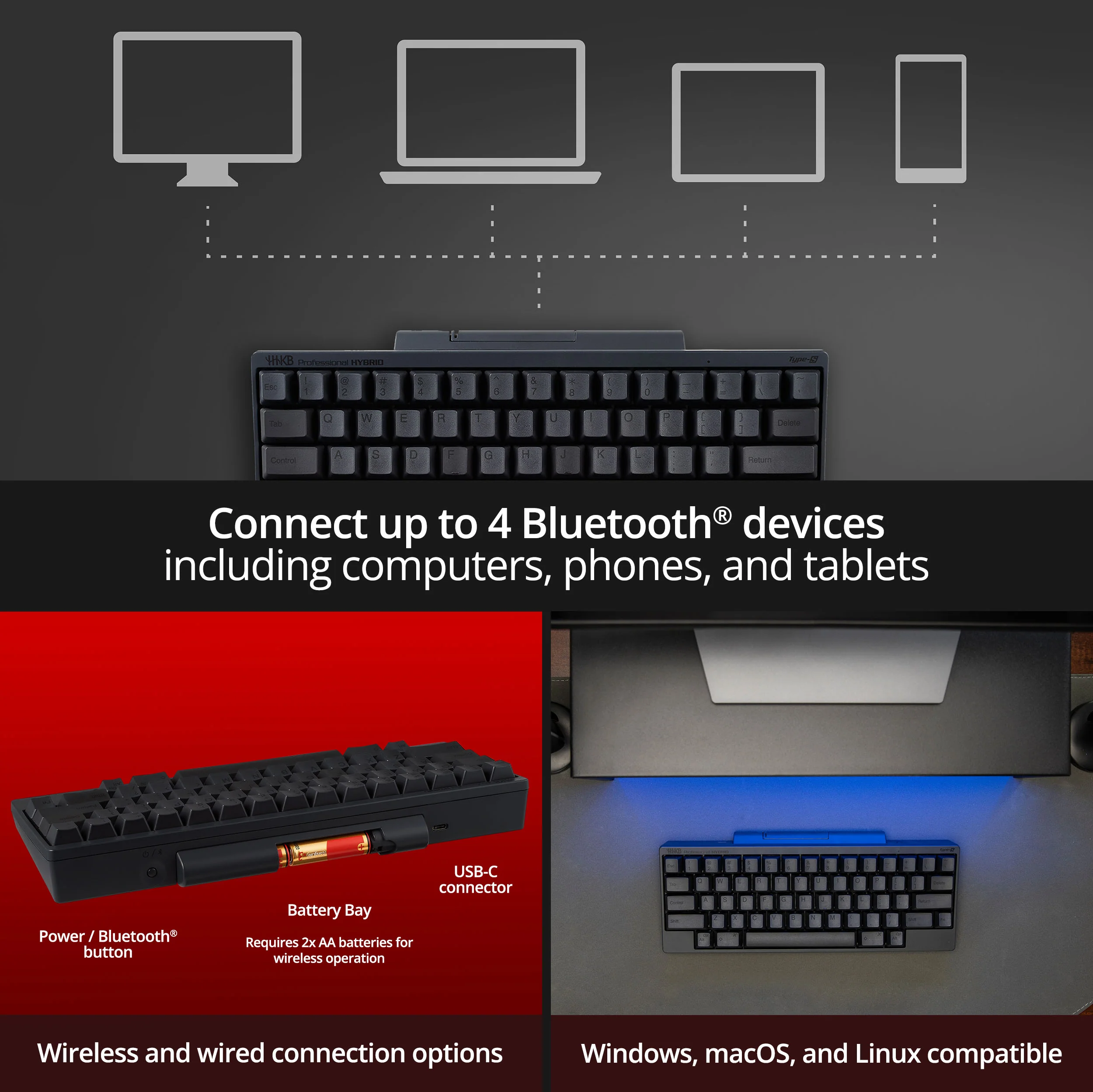 HHKB Hybrid Topre 45g 60% Bluetooth PBT Mechanical Keyboard - Image 7