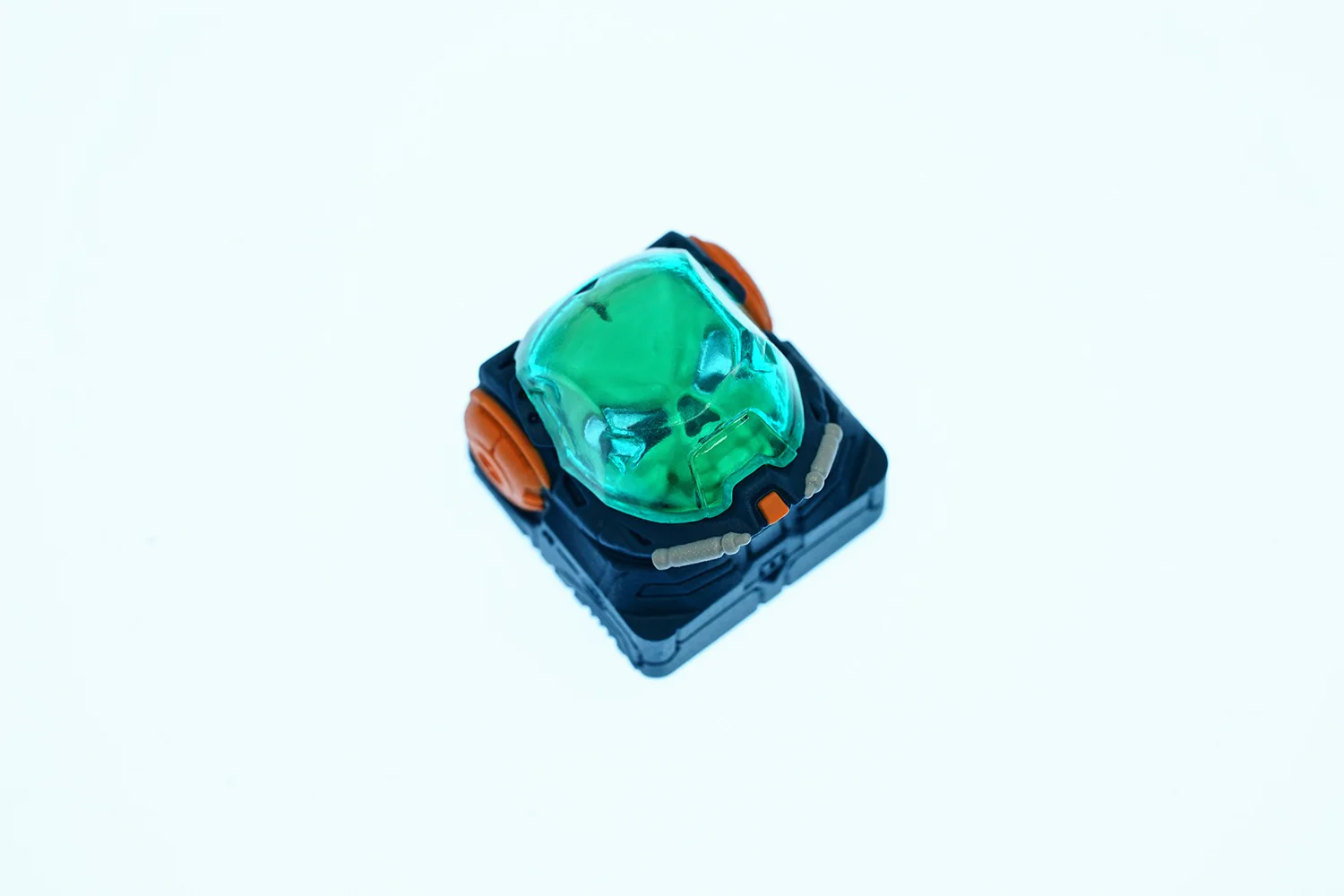 Hot Keys Project HKP Astronskull Navy / Orange Artisan Keycap - Image 2