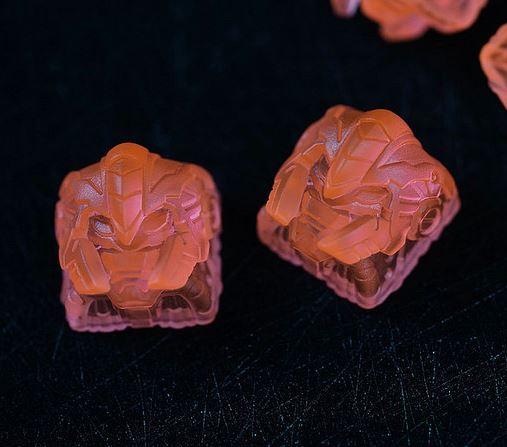 Hot Keys Project HKP Berserker Neon Coral Artisan Keycap