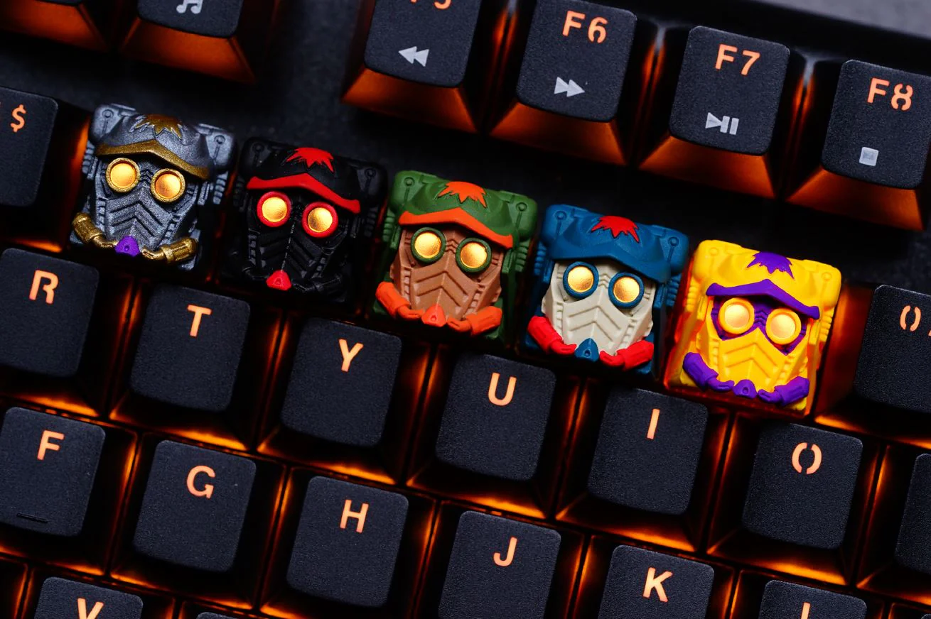 Hot Keys Project HKP Bounty Hunter Yellow / Purple Artisan Keycap - Image 2