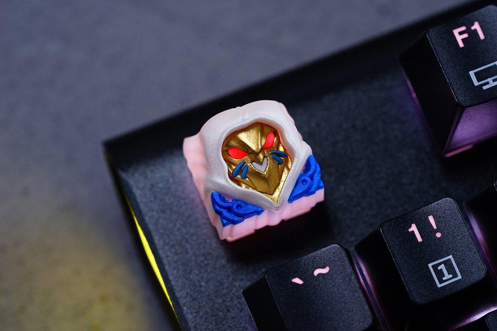 Hot Keys Project HKP Dead Man Pearl White Artisan Keycap - Image 2