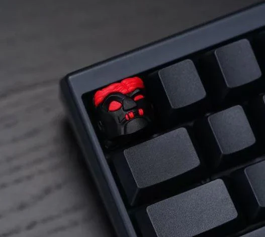 Hot Keys Project HKP Deadhead Black & Red Artisan Keycap
