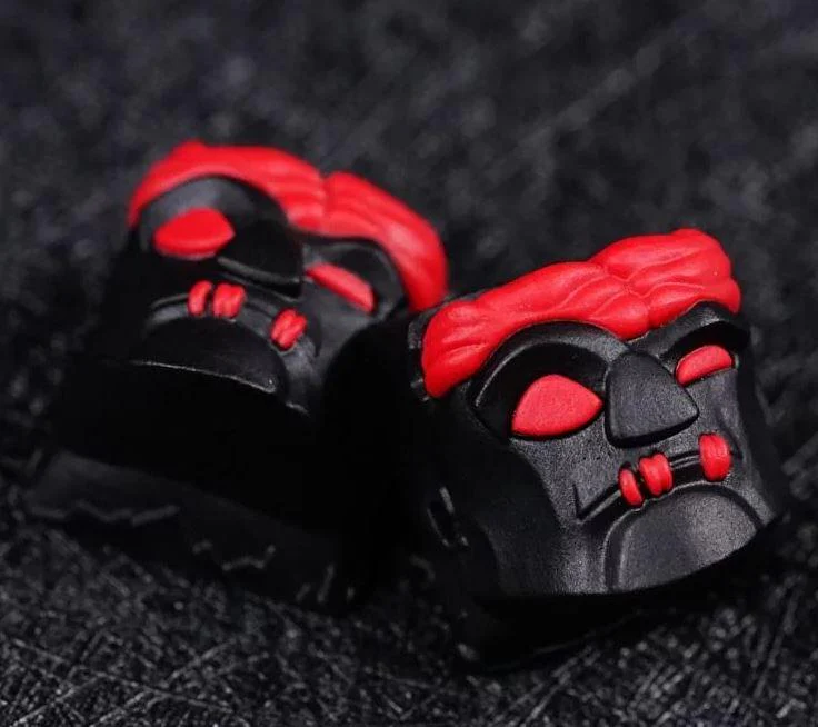 Hot Keys Project HKP Deadhead Black & Red Artisan Keycap - Image 2