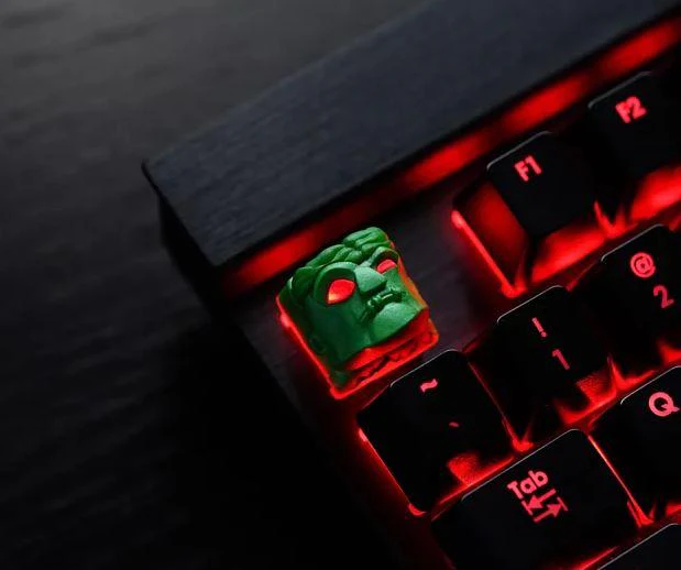 Hot Keys Project HKP Deadhead Pine Green Artisan Keycap - Image 3