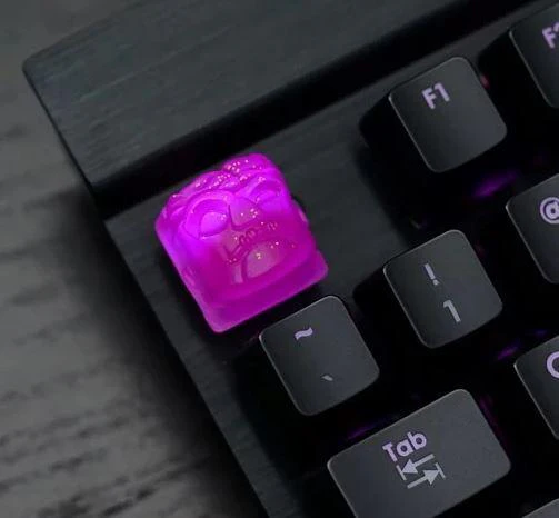Hot Keys Project HKP Deadhead Purple Glitter Artisan Keycap - Image 2