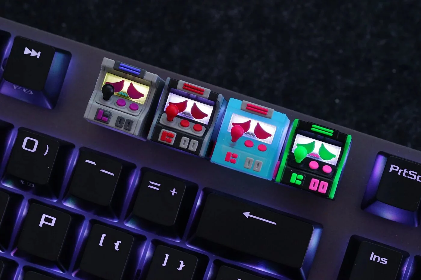 Hot Keys Project HKP Error Sad Grey Purple Artisan Keycap - Image 3