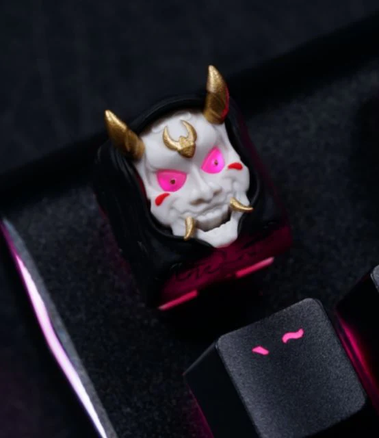 Hot Keys Project HKP Hannya Black Gold Artisan Keycap