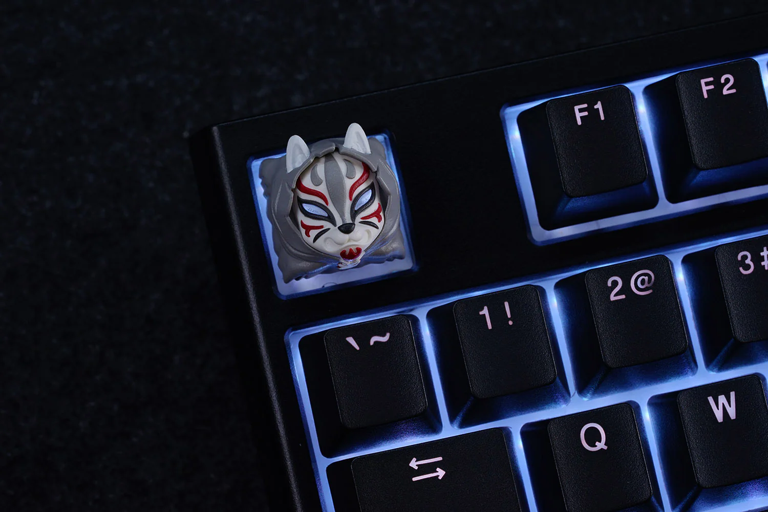 Hot Keys Project HKP Kitsune Grey White Artisan Keycap - Image 2