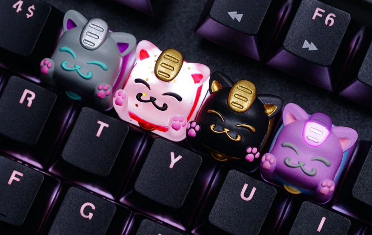 Hot Keys Project HKP Lucky Cat Crystal Ball Artisan Keycap - Image 2