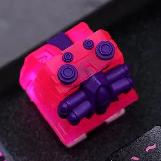 Hot Keys Project HKP Raven Laser Pink Artisan Keycap - Image 2