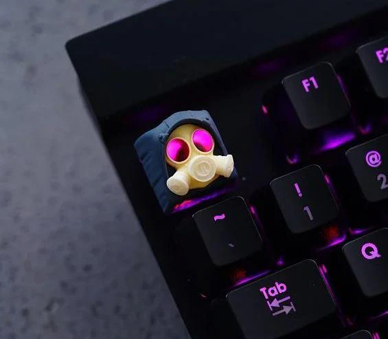 Hot Keys Project HKP Specter Cream White / Grey Artisan Keycap - Image 2