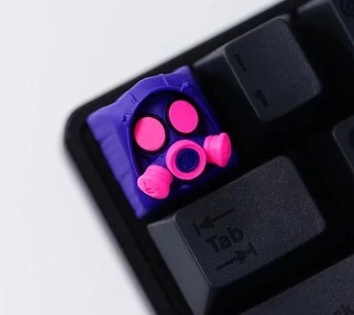 Hot Keys Project HKP Specter Laser Purple Artisan Keycap - Image 2