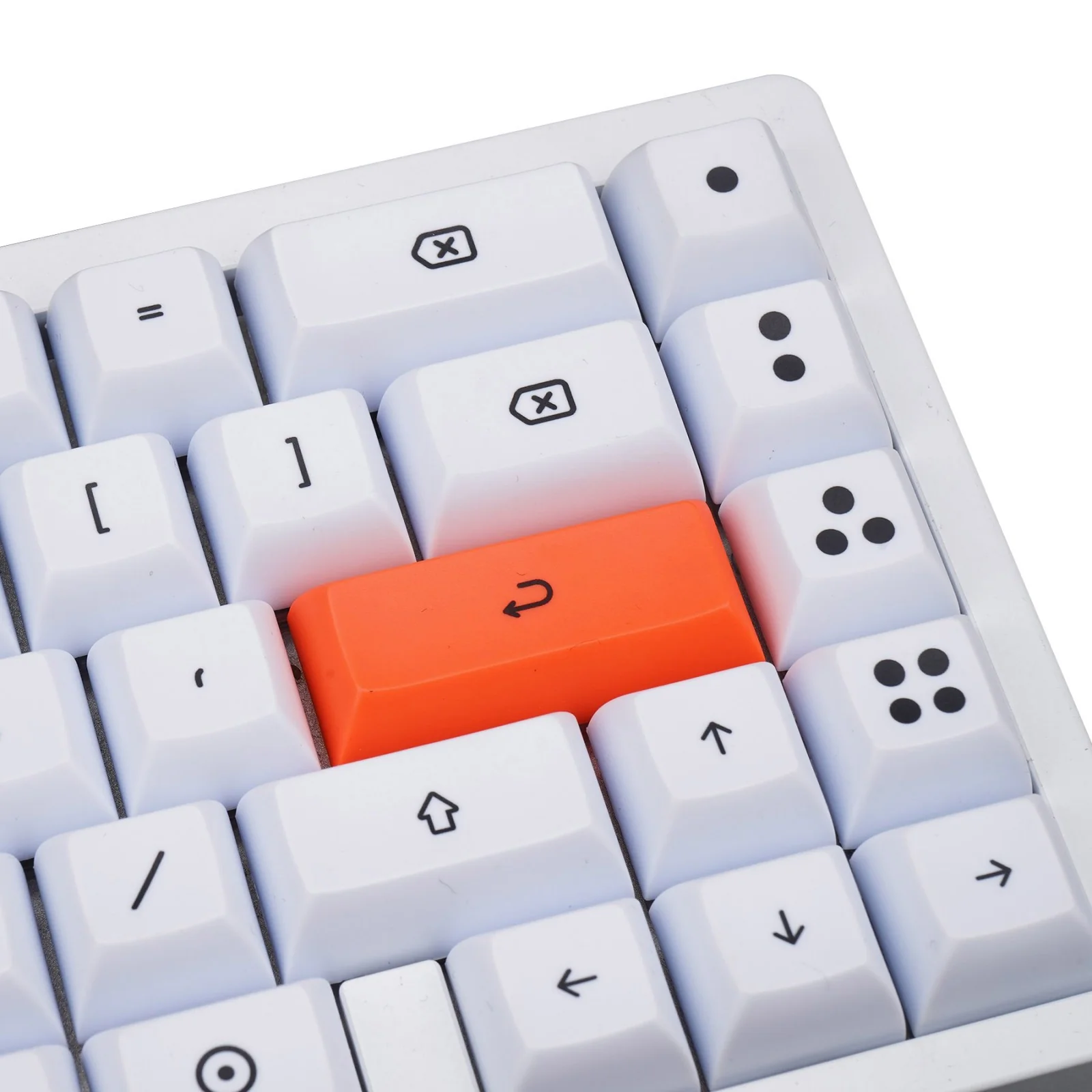 KBDFans White / Orange 124 Key Dye Sub KAT Profile PBT Keycap Set - Image 4