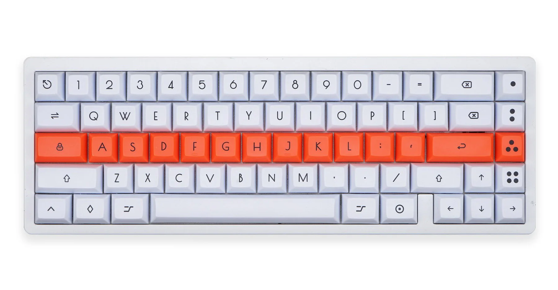 KBDFans White / Orange 124 Key Dye Sub KAT Profile PBT Keycap Set - Image 6
