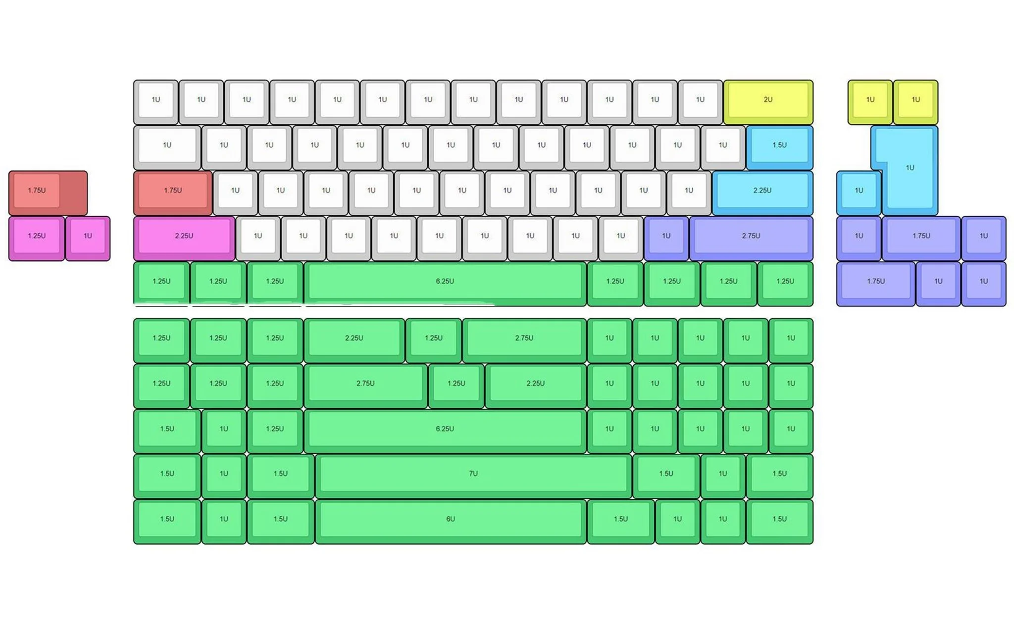 KBDFans DZ60 ANSI CNC Brass Plate- 2.25u Left Shift - Image 3