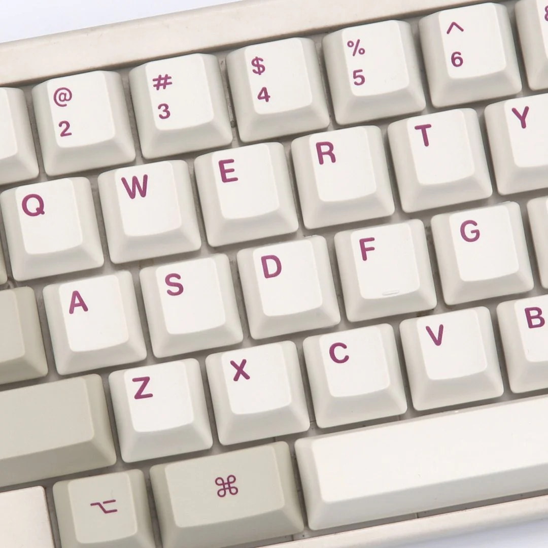 KBDFans Purple / White HHKB 60 Key OEM Profile Dye Sub PBT Topre Keycap Set - Image 4