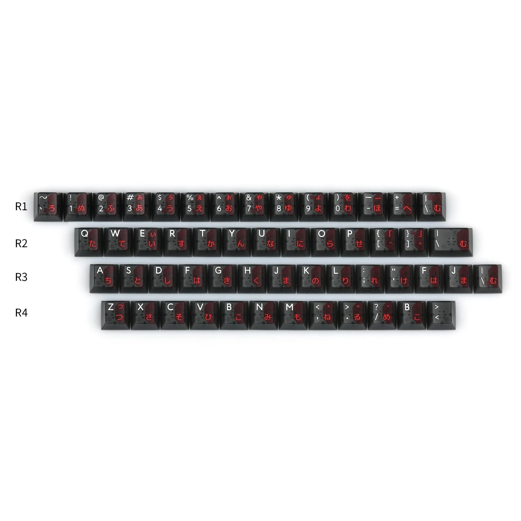 KBDFans PBTfans Neon Crosshair Alphas Translucent 53 Key Cherry Profile Triple Shot ABS Keycap Set