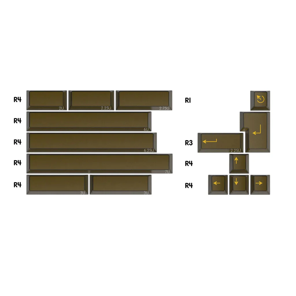 KBDFans PBTfans Neon Spacebar Kit 2 Translucent 15 Key Cherry Profile Double Shot ABS Add-on Keycap Set