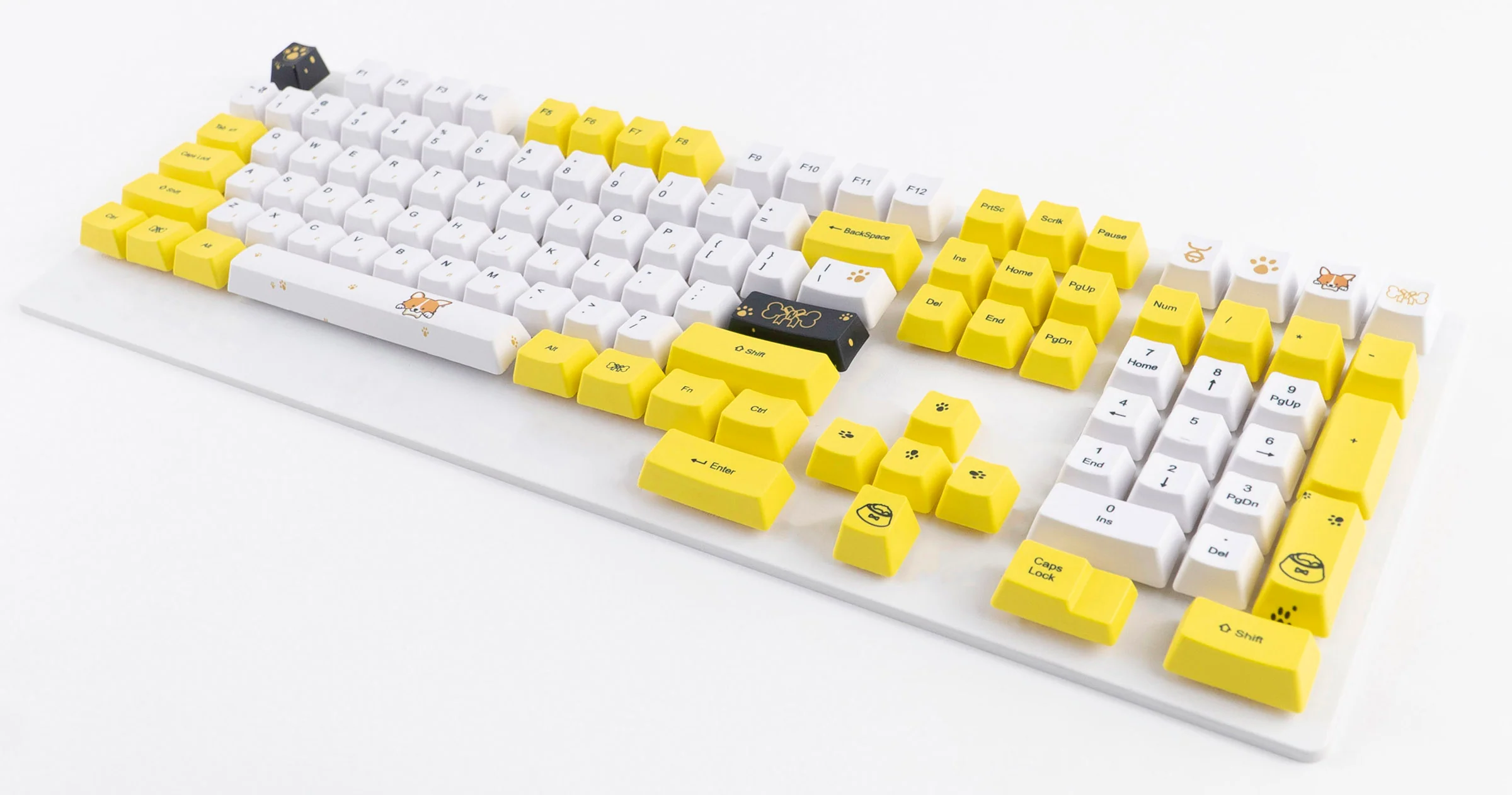 KBParadise Yellow Puppy 112 Key OEM Profile Dye Sub PBT Keycap Set - Image 5