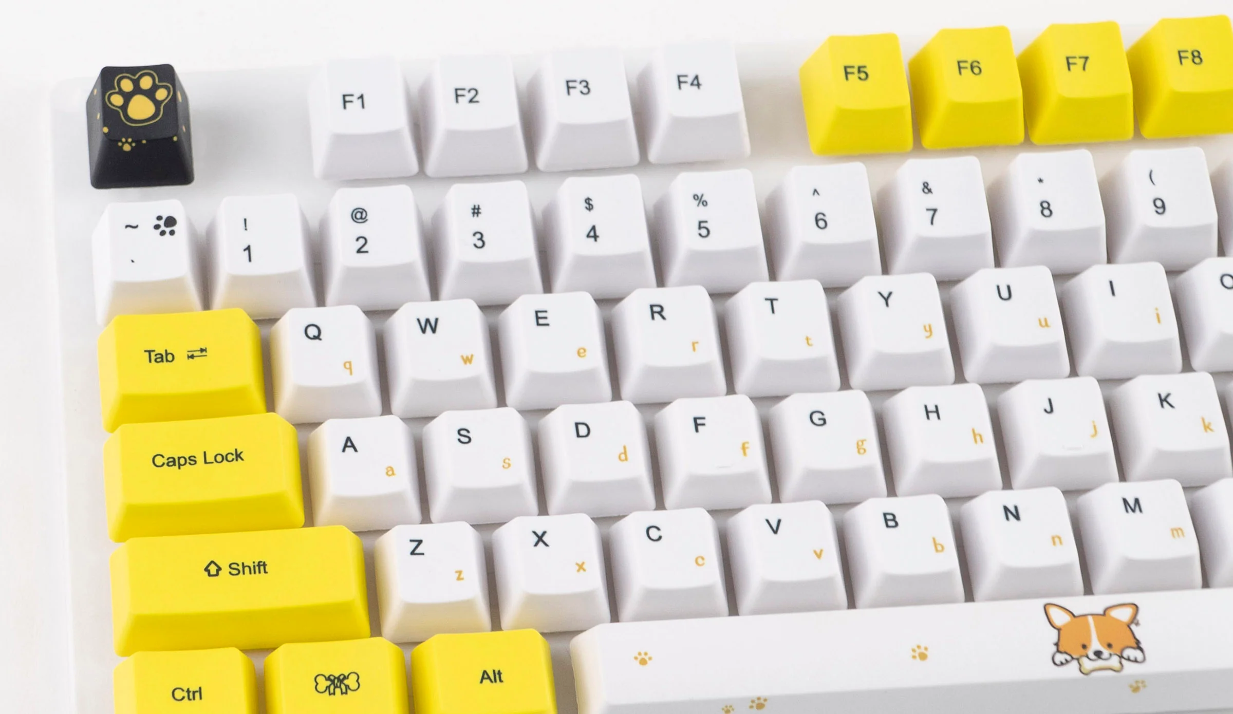 KBParadise Yellow Puppy 112 Key OEM Profile Dye Sub PBT Keycap Set - Image 7