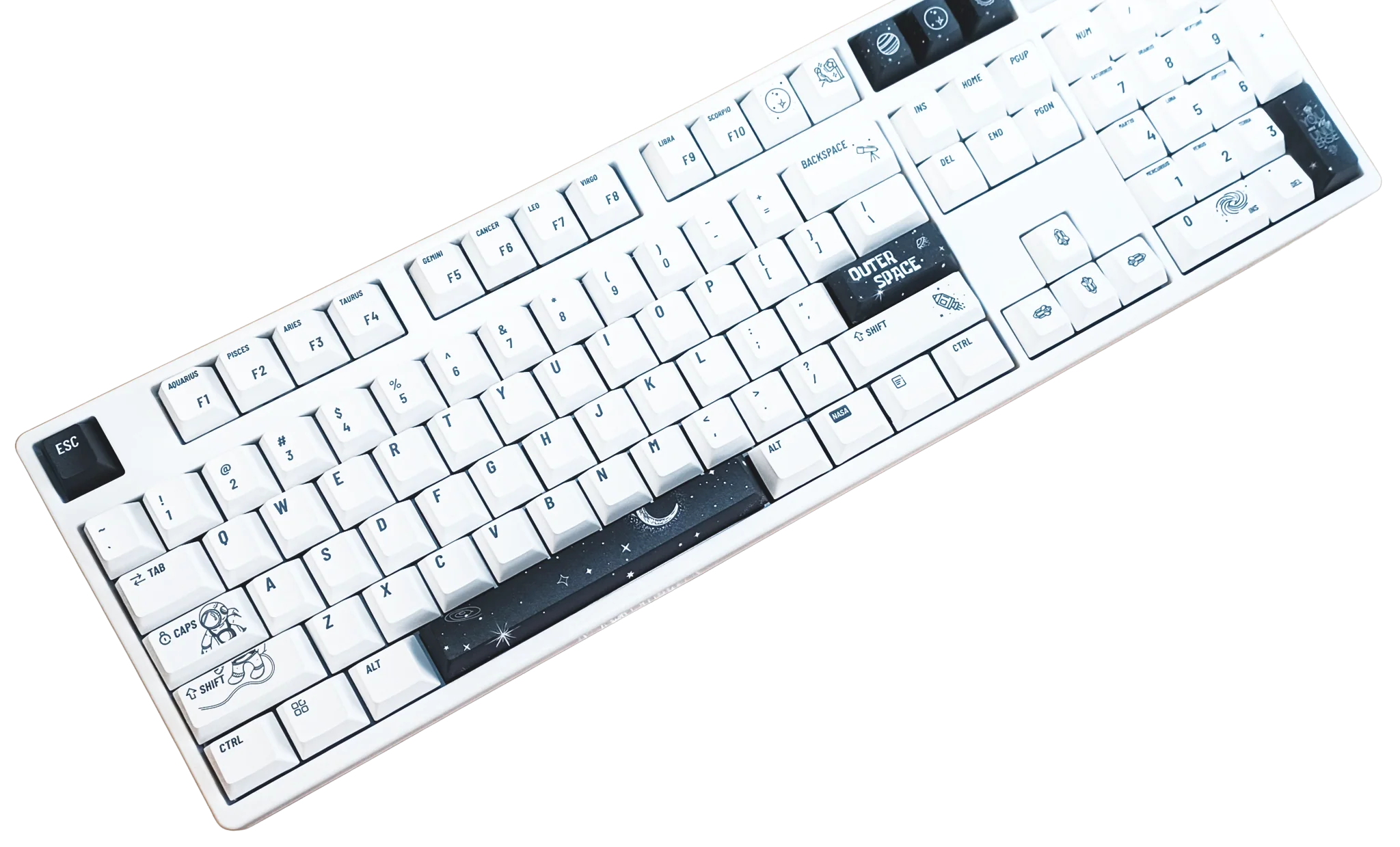 KBParadise Outer Space 140 Key Cherry Profile Dye Sub PBT Keycap Set - Image 3