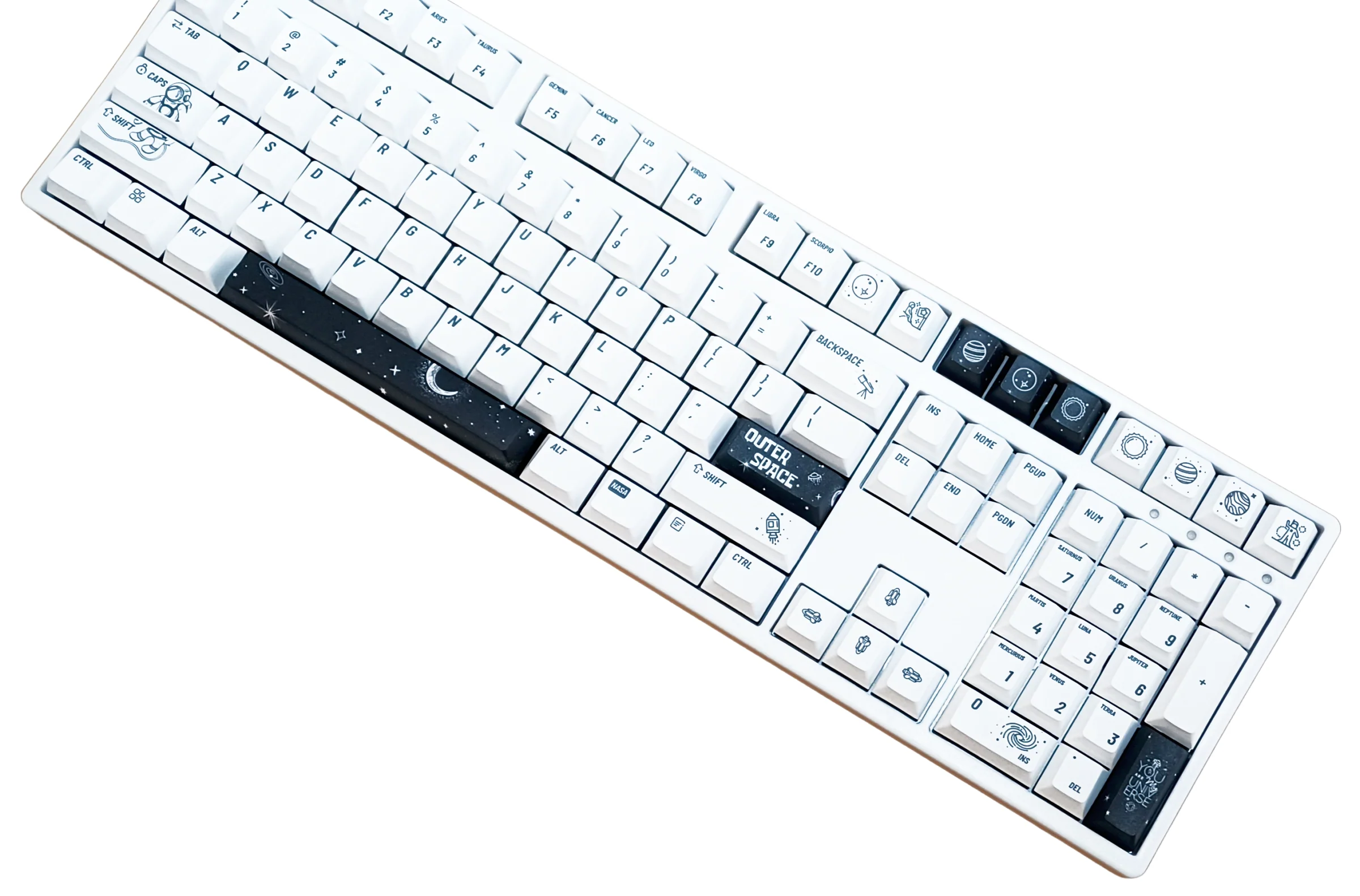 KBParadise Outer Space 140 Key Cherry Profile Dye Sub PBT Keycap Set - Image 4