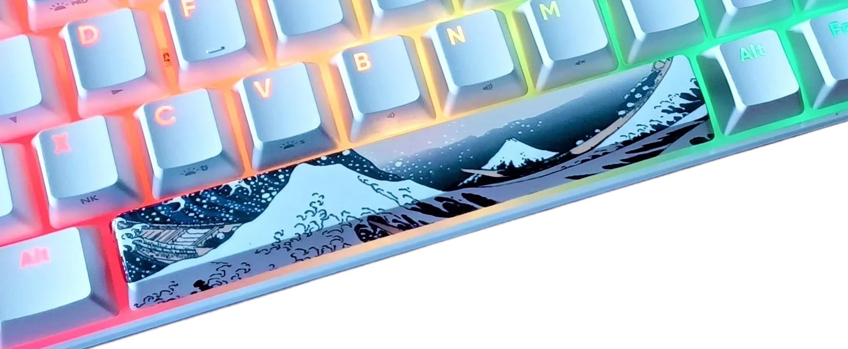KBParadise V65 Great Wave 65% Hotswap RGB Double Shot PBT Mechanical Keyboard - Image 3