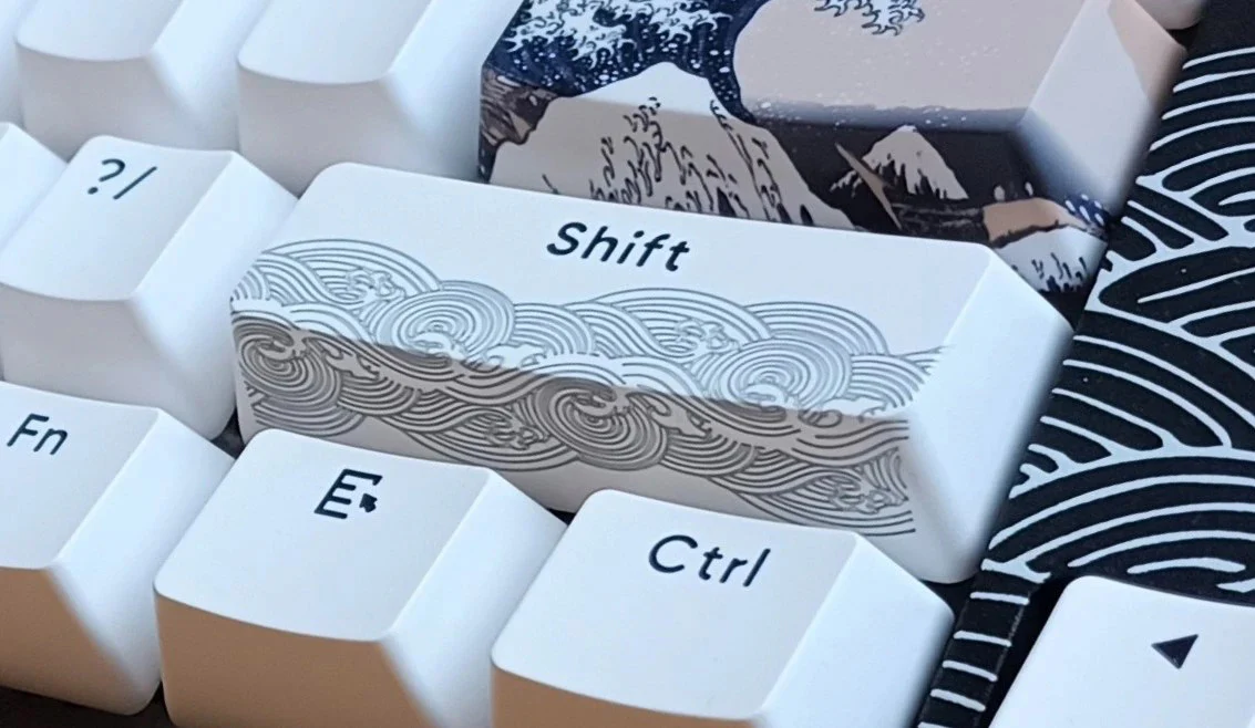 KBParadise V80 V2 Black Great Wave TKL Hotswap White LED Double Shot PBT Mechanical Keyboard - Image 4