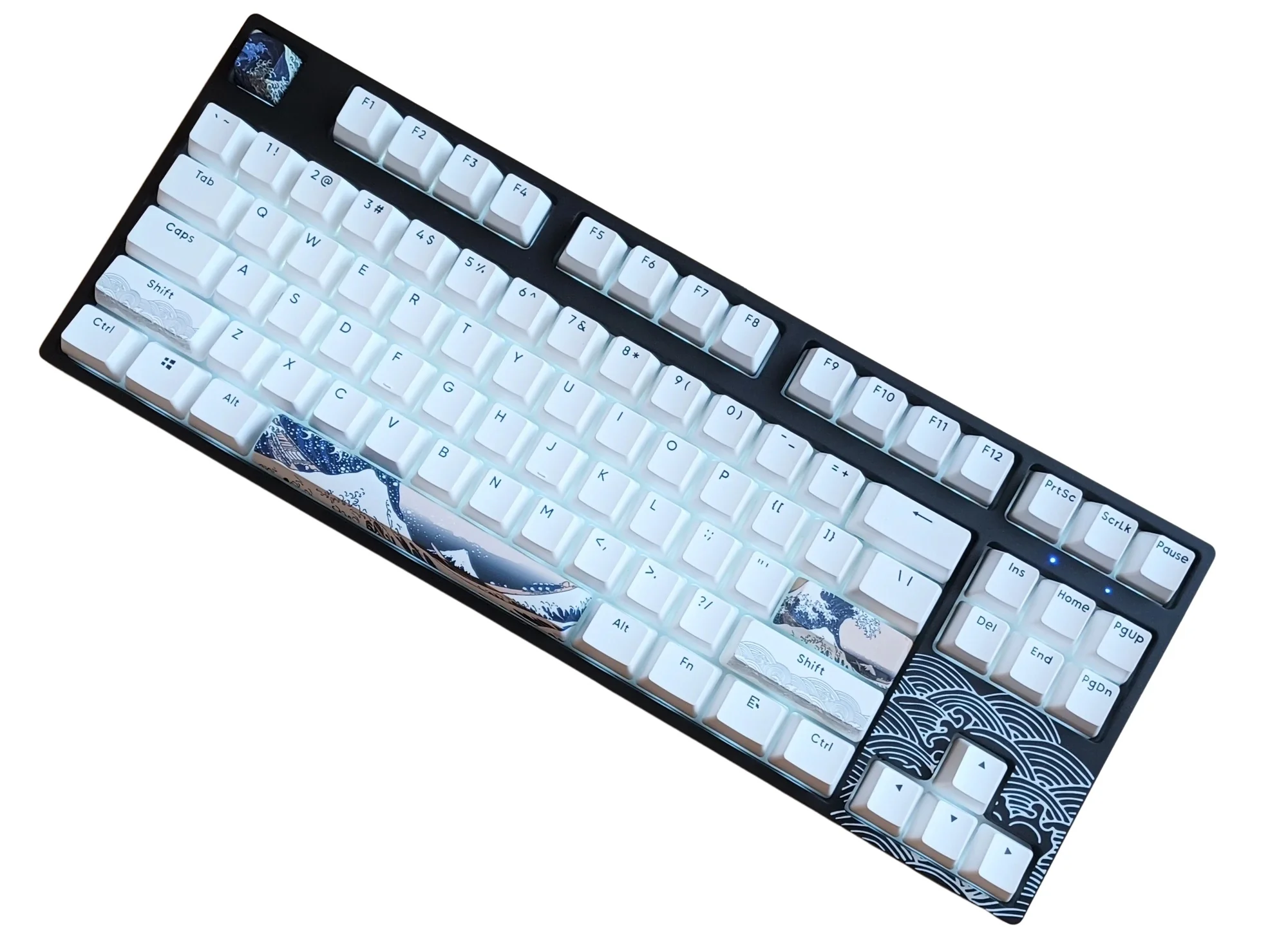 KBParadise V80 V2 Black Great Wave TKL Hotswap White LED Double Shot PBT Mechanical Keyboard - Image 5