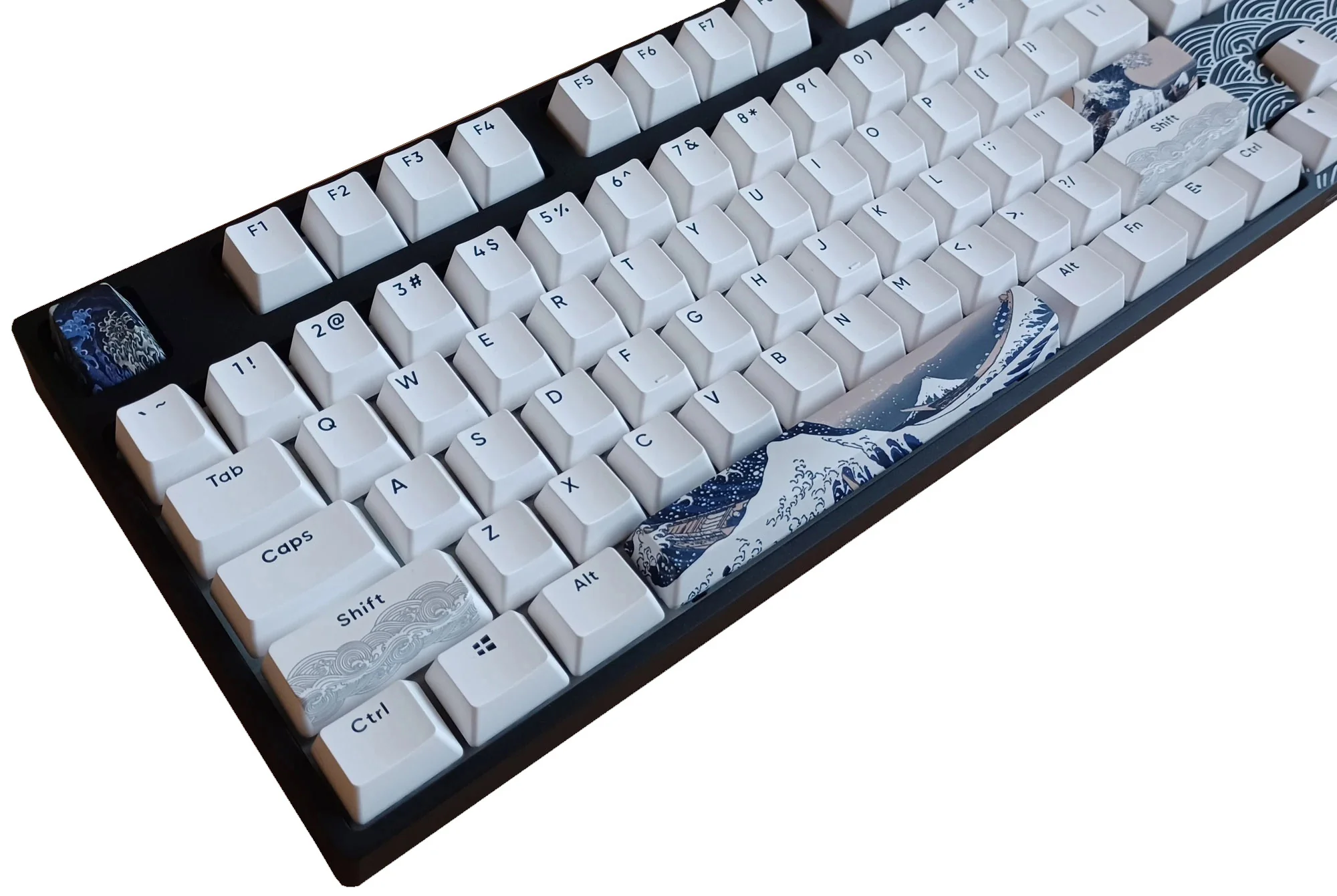 KBParadise V80 V2 Black Great Wave TKL Hotswap White LED Double Shot PBT Mechanical Keyboard - Image 7