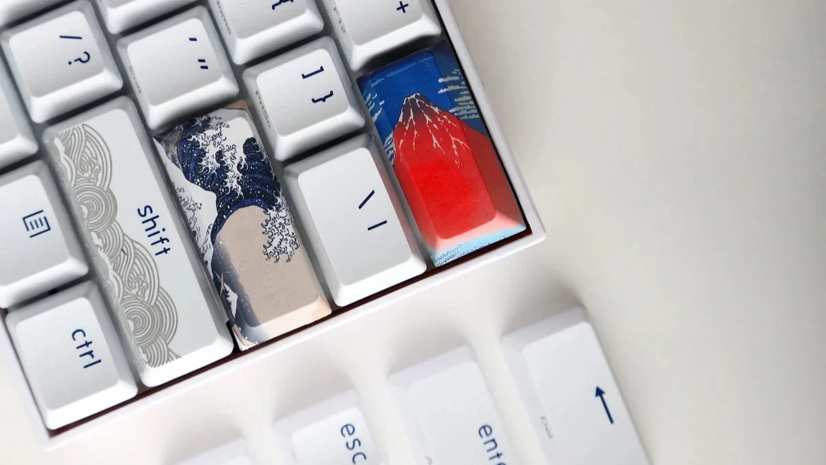KBParadise V80 V2 White Great Wave TKL Hotswap White LED Double Shot PBT Mechanical Keyboard - Image 5