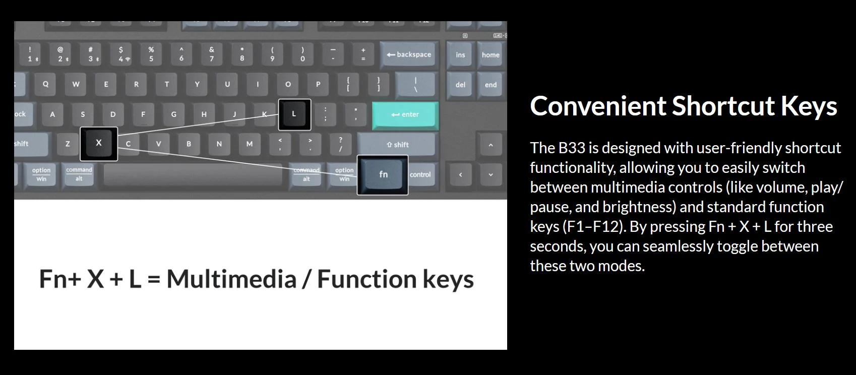 Keychron B33 TKL Wireless Low Profile Keyboard - Image 7
