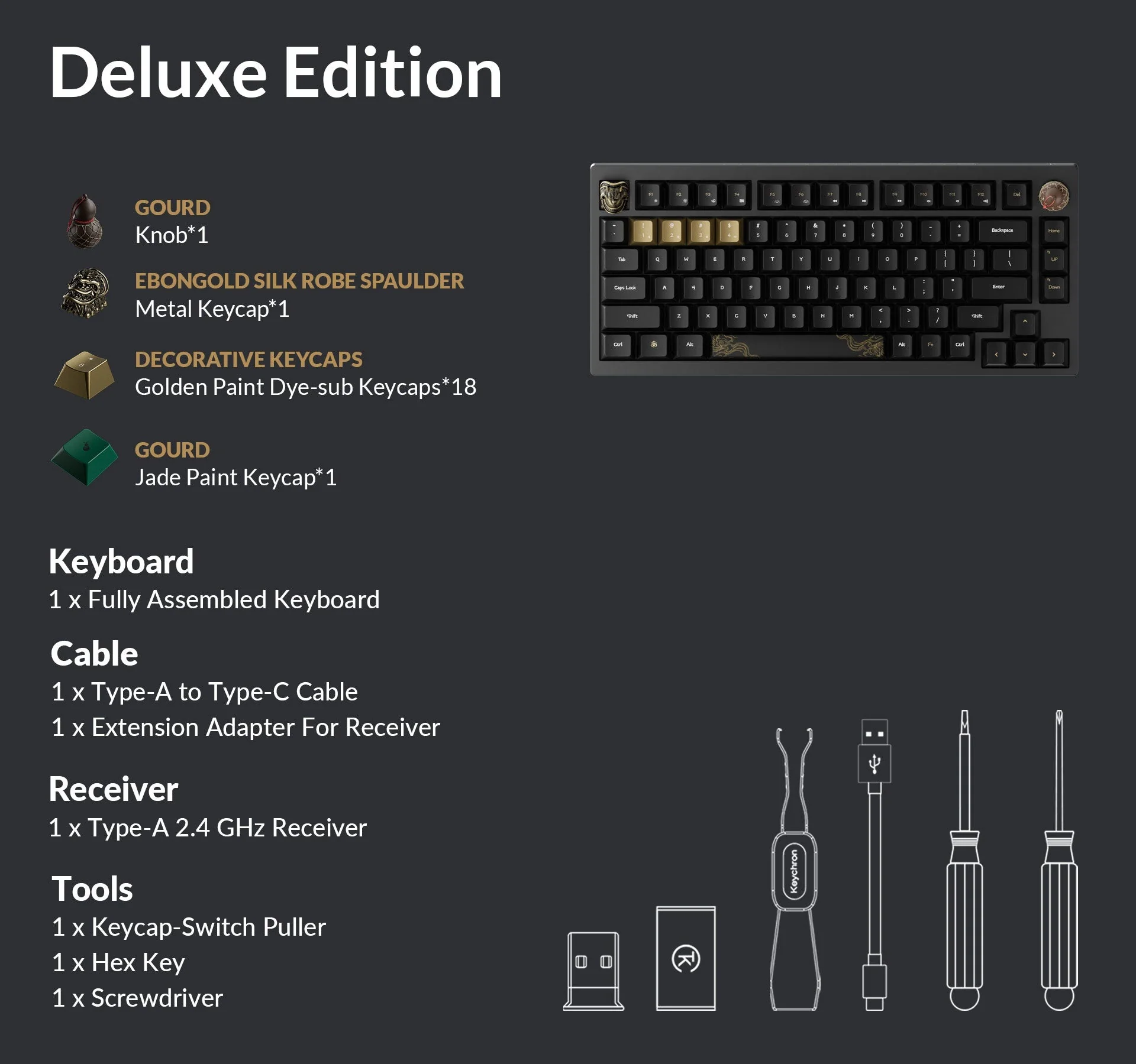 Keychron Black Myth Wukong Aluminum 75% Wireless Keyboard - Image 6