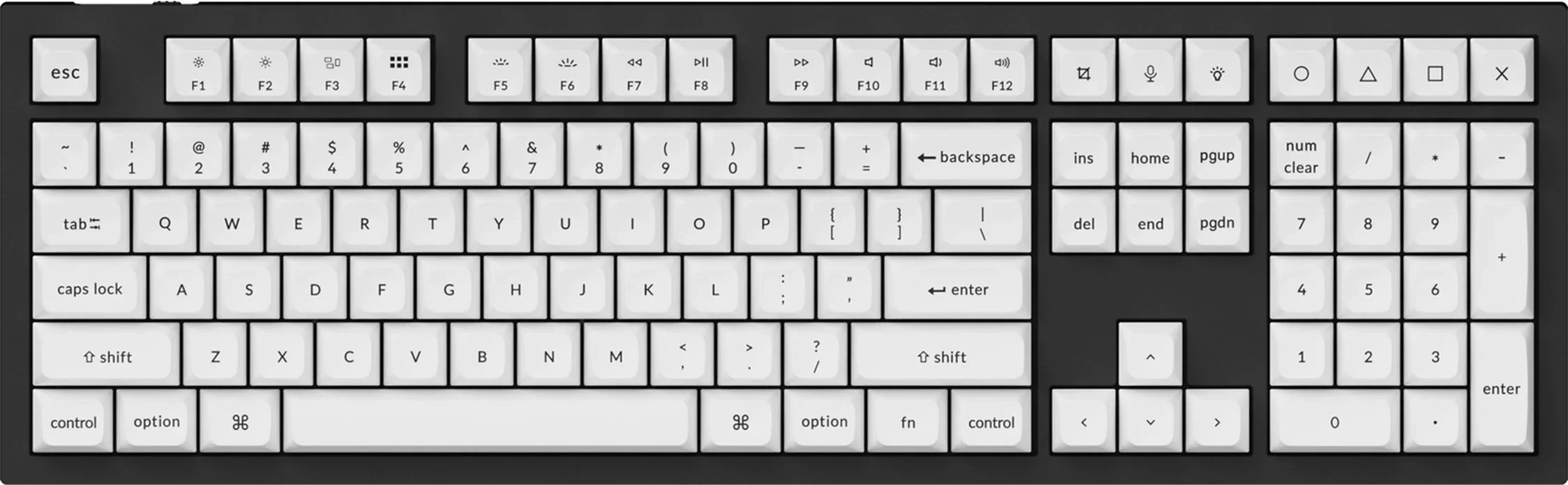 Keychron Black on White 137 Key KSA Profile Double Shot PBT Keycap Set - Image 2