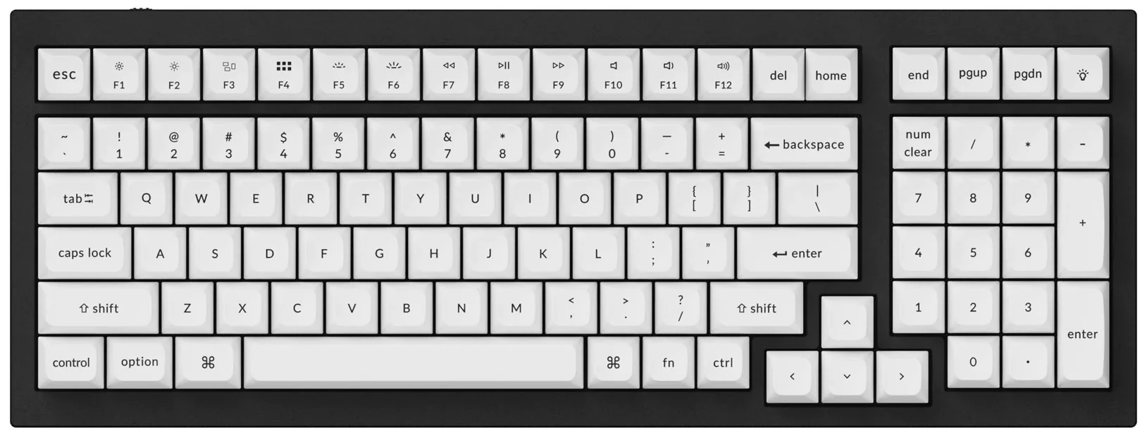 Keychron Black on White 137 Key KSA Profile Double Shot PBT Keycap Set - Image 3