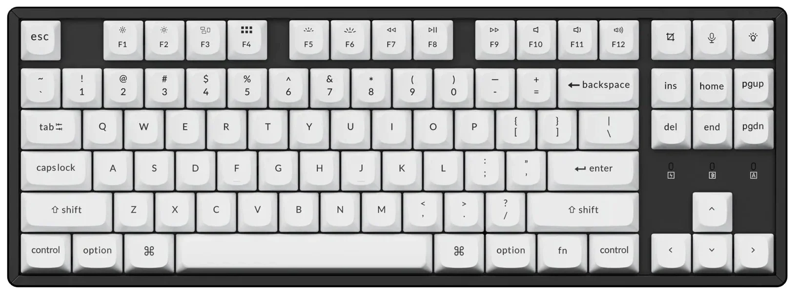 Keychron Black on White 141 Key OSA Profile Double Shot PBT Keycap Set - Image 3