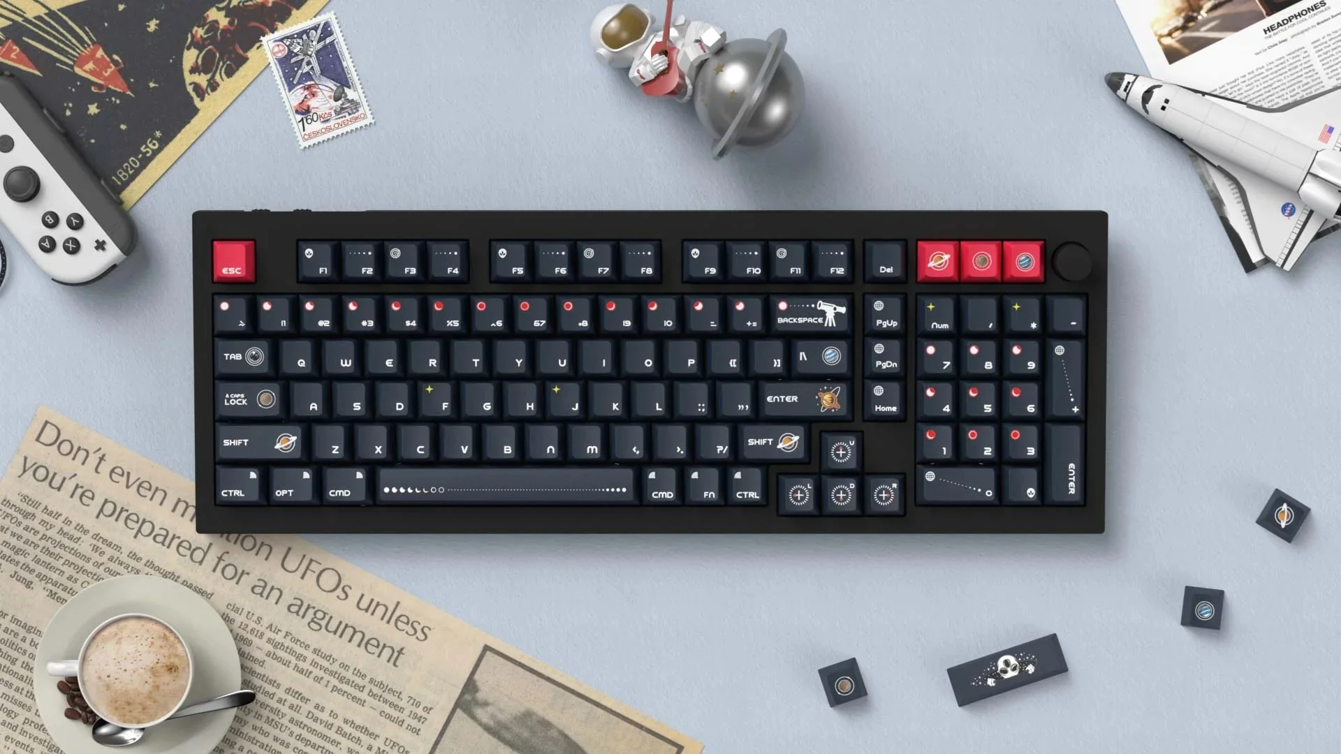Keychron Cosmic Galaxy 140 Key Cherry Profile Dye Sub PBT Keycap Set - Image 2