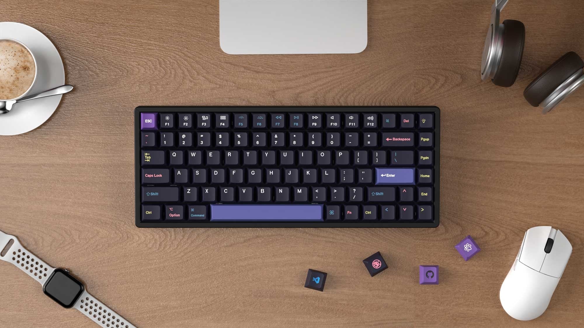 Keychron Cyber Developer 133 Key Cherry Profile Dye Sub PBT Keycap Set - Image 3