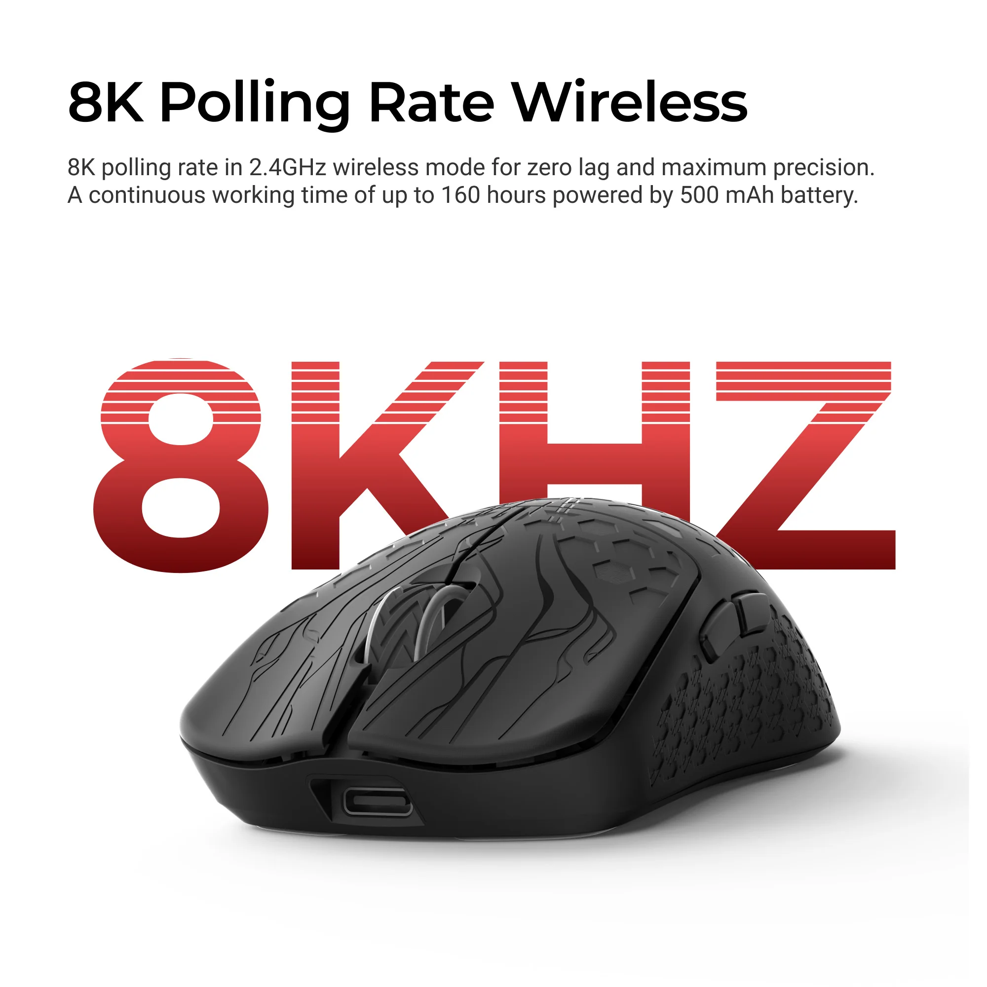 Keychron G5 3950 Black 8K Wireless Mouse - Image 2