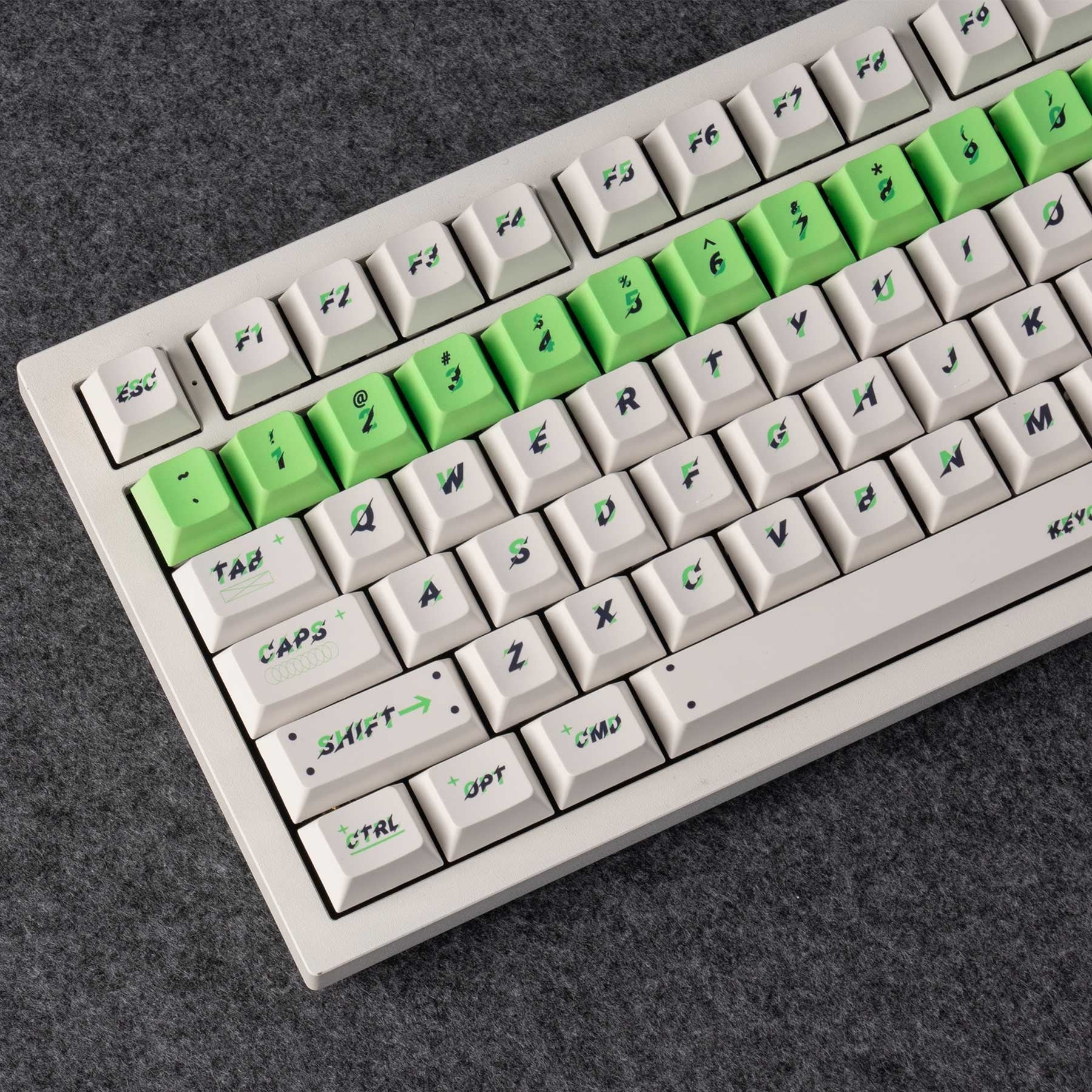 Keychron Green Pulsation 140 Key Cherry Profile Dye Sub PBT Keycap Set - Image 4