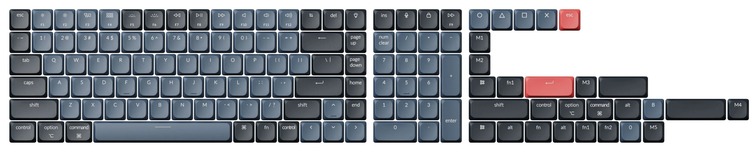 Keychron Grey / Black 119 Key LSA Profile ABS Keycap Set - Image 6
