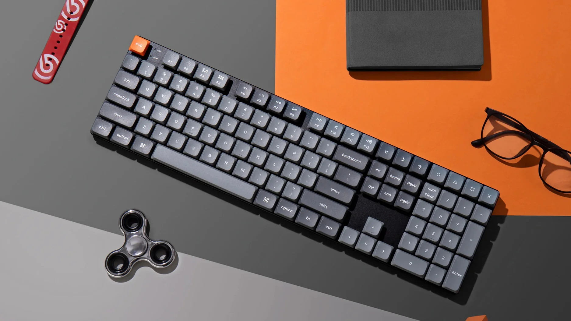 Keychron K5 Max Bluetooth + 2.4 GHz. White LED Low Profile Win + Mac Mechanical Keyboard - Image 3