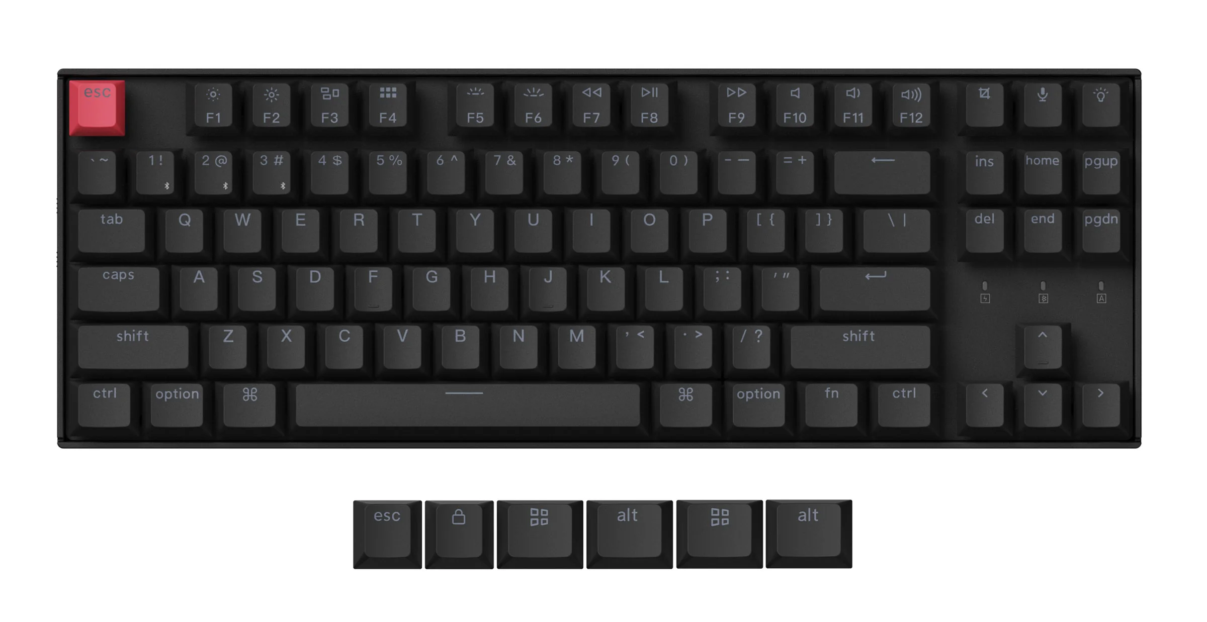 Keychron K8 QMK V2 Hotswap Wireless White LED Keyboard