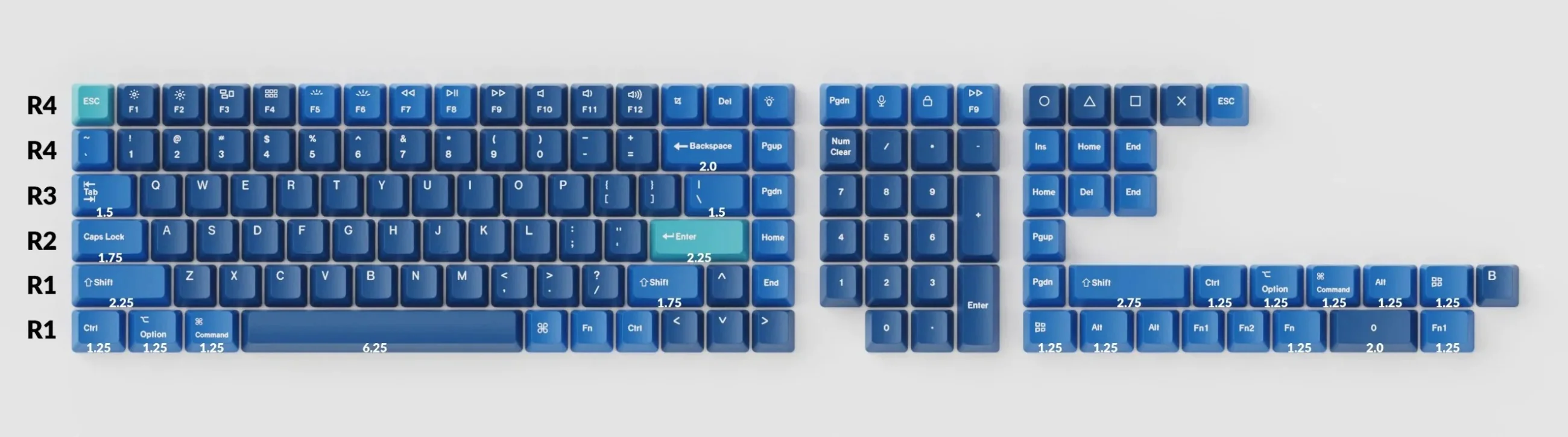 Keychron Ocean 133 Key OEM Profile Dye Sub PBT Keycap Set - Image 2