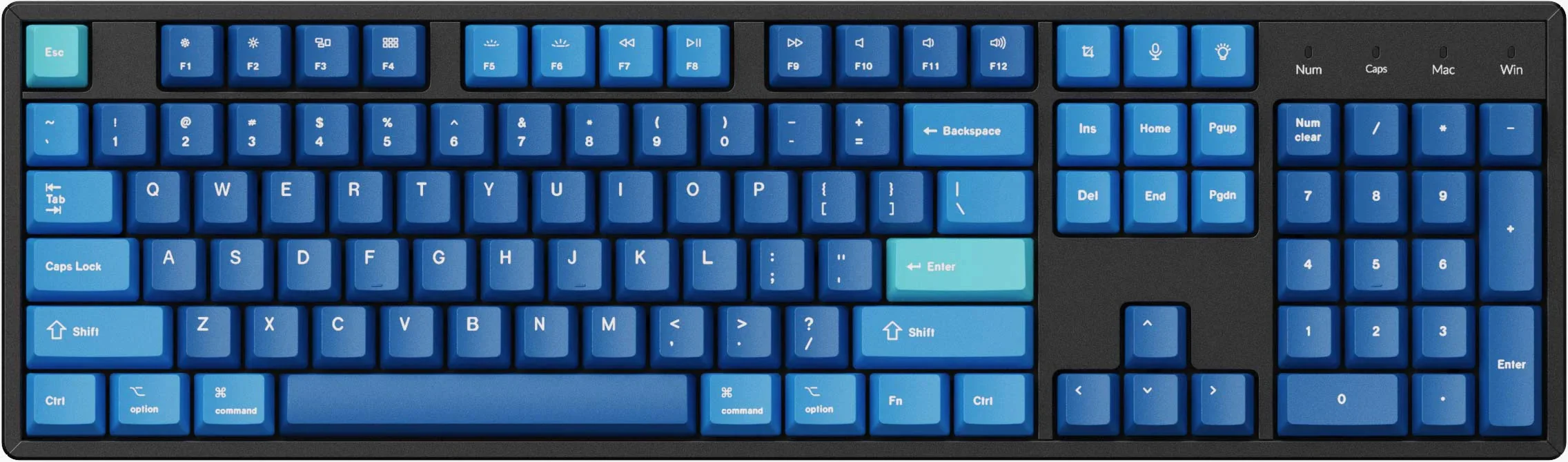 Keychron Ocean 133 Key OEM Profile Dye Sub PBT Keycap Set - Image 6
