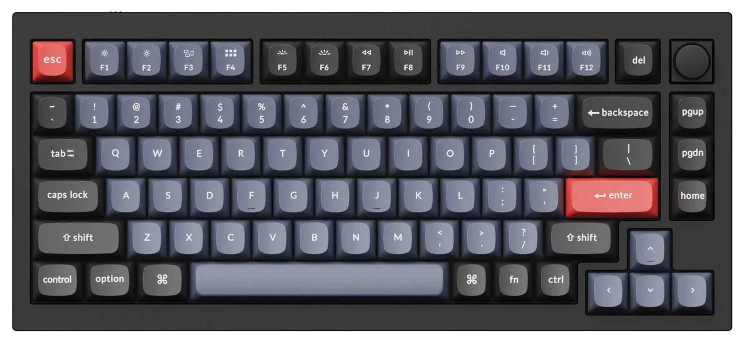 Keychron Q1 V2 w/ Knob Aluminum 75% Hotswap RGB Win + Mac Mechanical Keyboard - Image 4