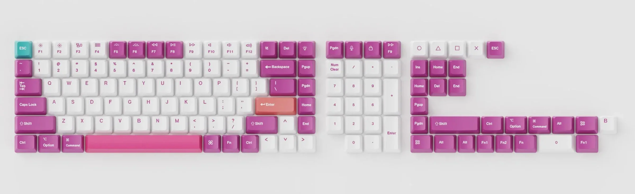Keychron Unicorn C 133 Key OEM Profile Dye Sub PBT Keycap Set