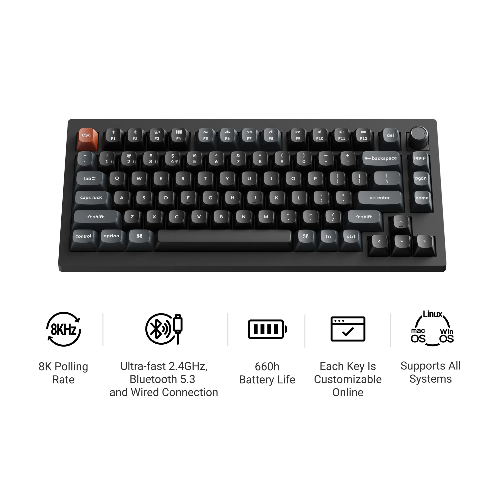 Keychron V1 Ultra 8K 75% Wireless Keyboard - Image 7