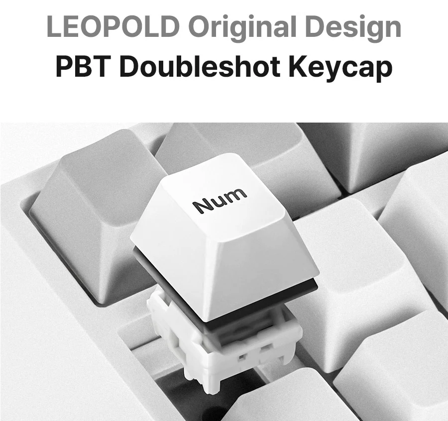 Leopold FC220TP Ash White Hotswap Wireless RGB Numpad Keyboard - Image 9